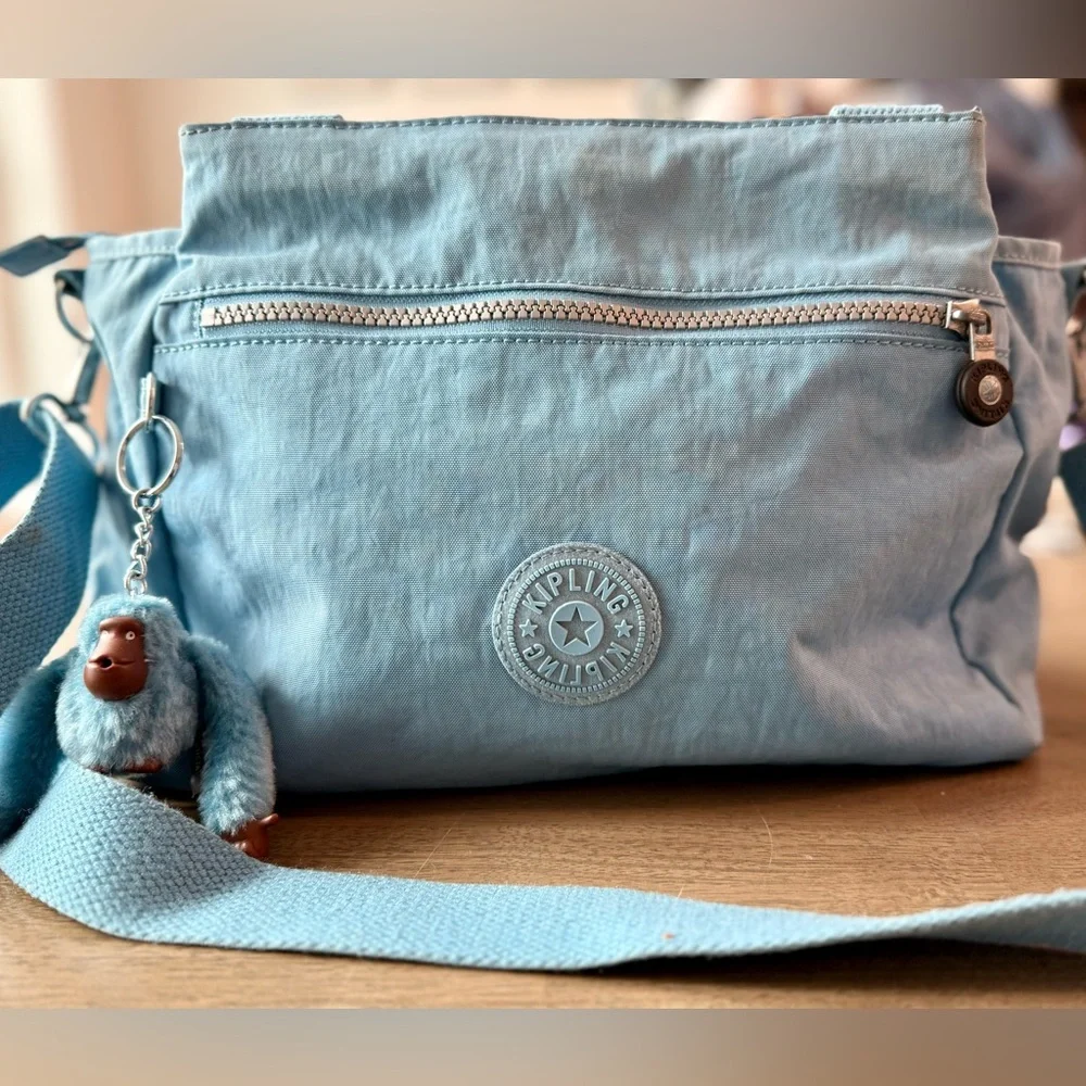 Kipling Elysian Satchel Blue Beam Shoulder Crossbody Bag - Picture 6 of 16